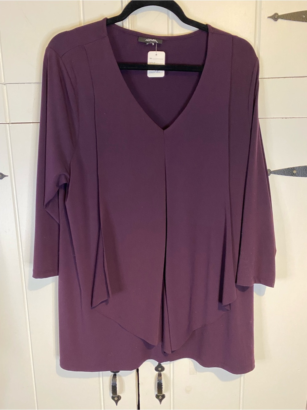 Alfani Plum Draped V-Neck Flowy Layering Tunic. Like new possibly never worn. 2X